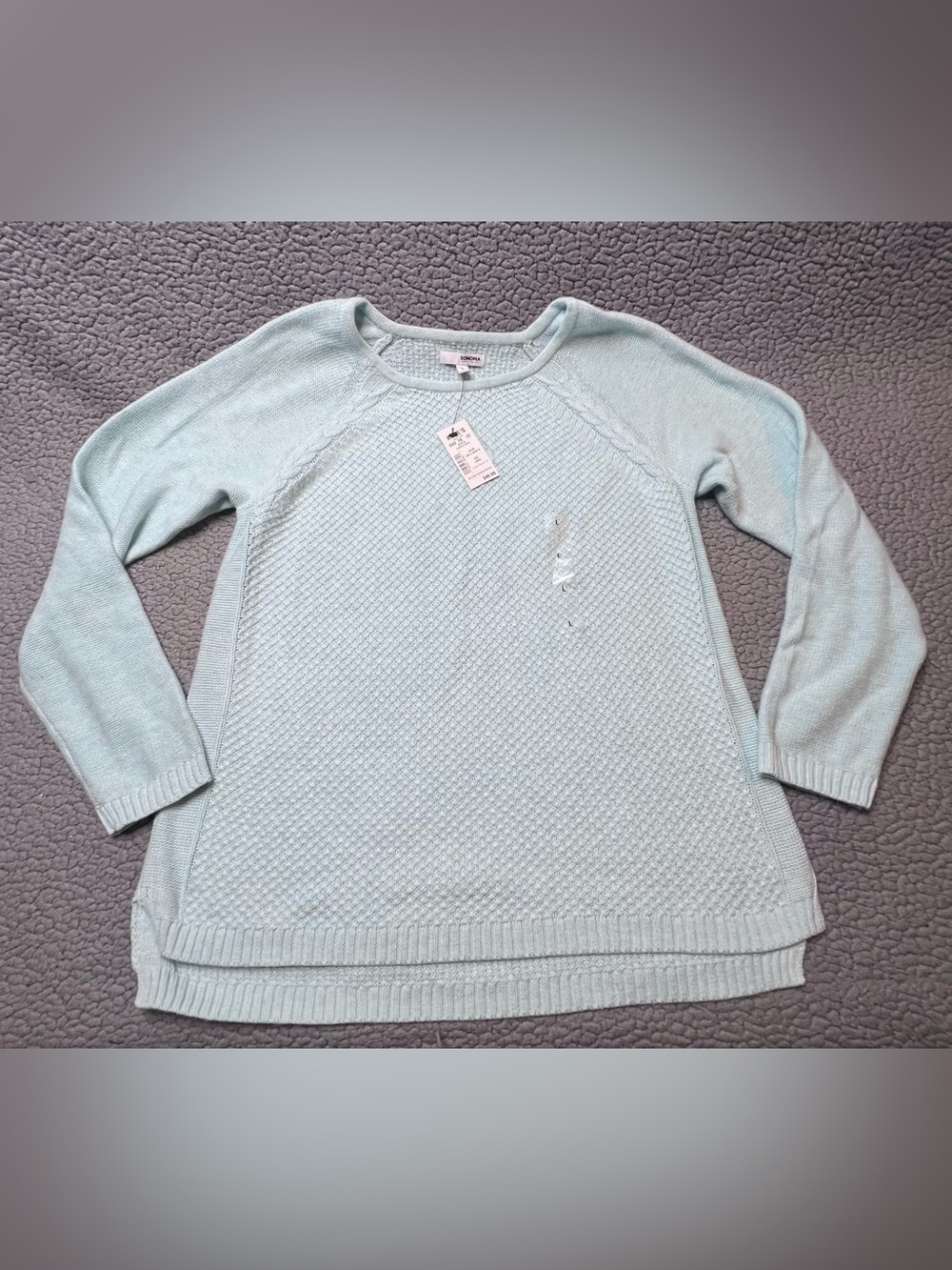 Sonoma Long Sleeve Knit Sweater Light Blue New With Tags Women’s Size Large